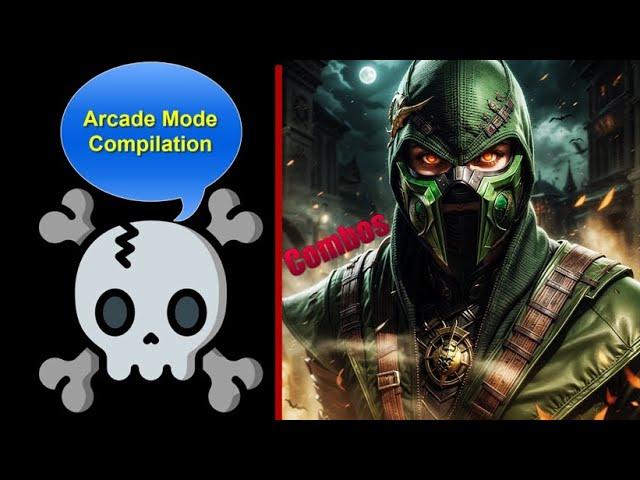 MK X Reptile Combo move compilation. Arcade mode