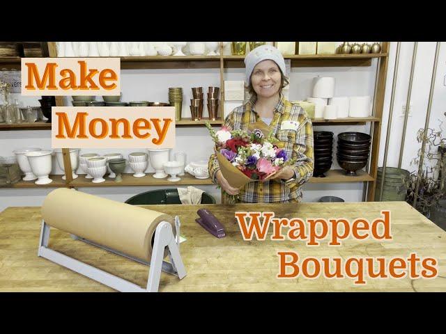 How to Make a Wrapped Bouquet for Sale