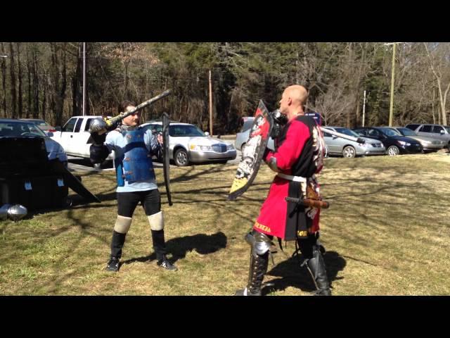 SCA Combat Basics:  Stance, footwork, flat snap, moulinet