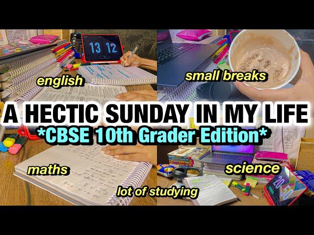 A Sunday In My Life as A *CBSE 10th Grader* but Hectic  | Dia Gautam #productive #studymotivation