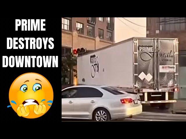 Prime Inc Destroys Downtown | Bonehead Truckers of the Week