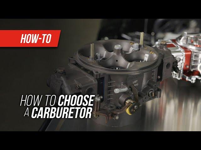 How To Choose A Carburetor