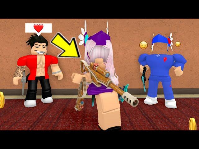 TROLLING as a RICH E-GIRL with the #1 GUN in Roblox MM2!