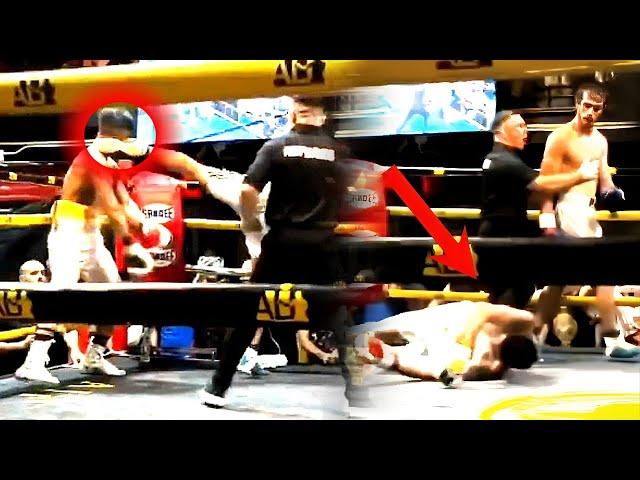 WTF!!! Boxer HEAD KICKED in Boxing Match against MMA Fighter (UFC vs Boxing)