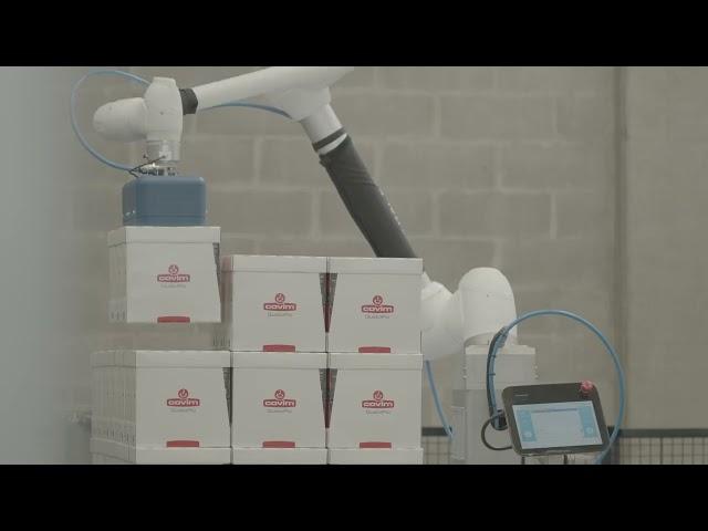 Collaborative Robot Palletizer - COBOT - Coffee Capsules - ITALPAL