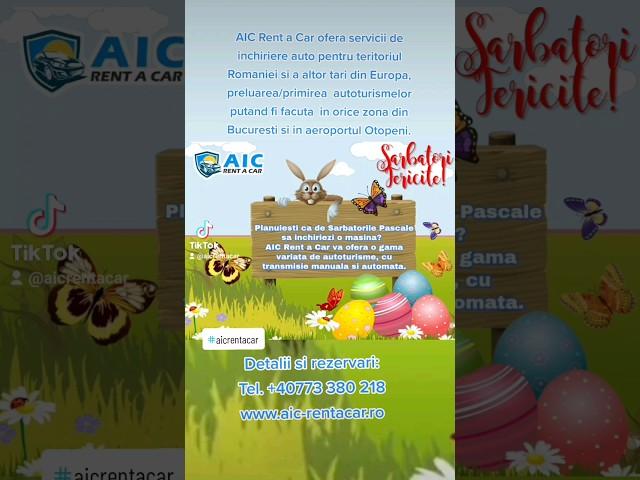 AIC Rent a Car⏩Inchiriaza un autoturism pentru sarbatorile de  Paste! #rentacar #carrental #easter