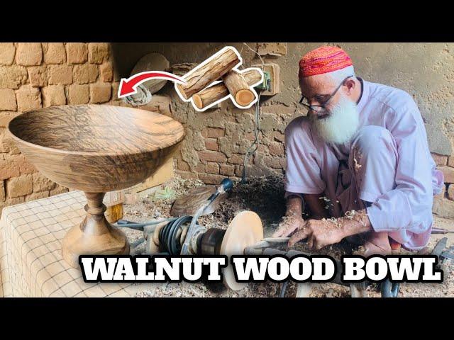 How a mastermind craftsman makes a perfect bowl from walnut wood||walnut Wood Bowl