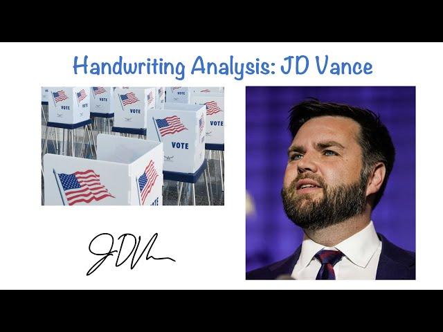 Handwriting Analysis: J D Vance, 2024 VP candidate #handwritinganalysis #JDVance #graphology