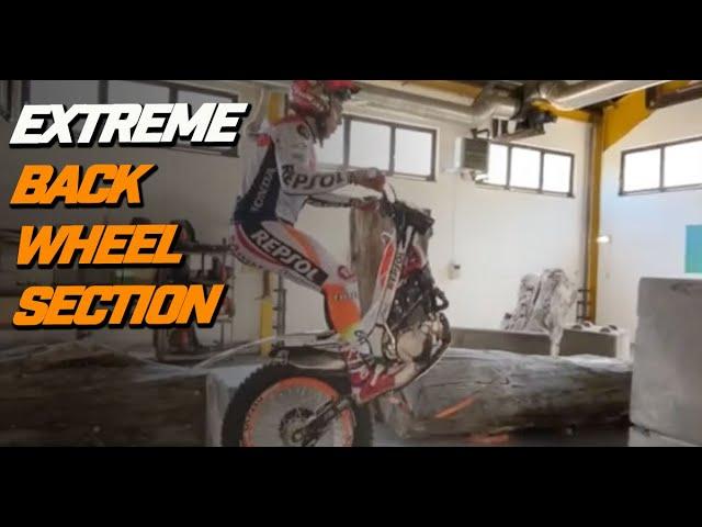 Without front wheel! Toni Bou extreme trial indoor section