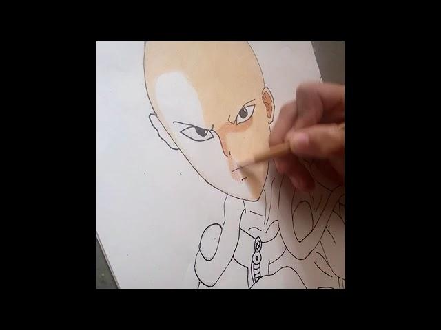 One punch man drawing #art #anime #saitama#shorts