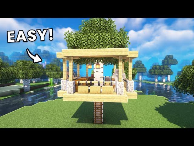 Minecraft: How to Build a Tree House Tutorial (Easy)