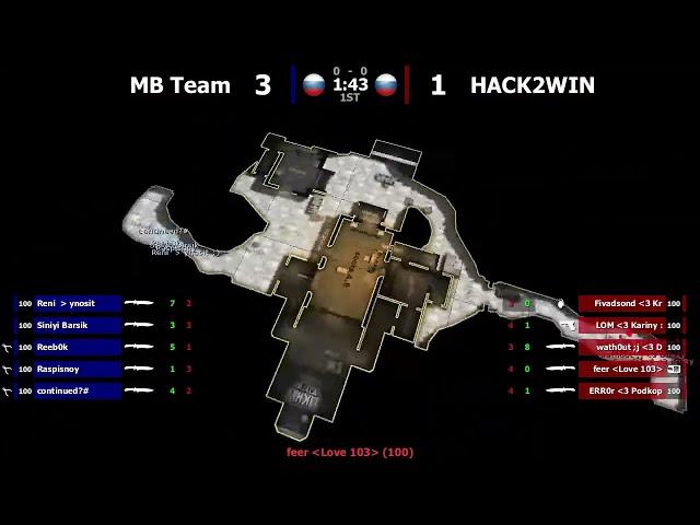 Финал турнира по CS 1.6 от проекта ""HACK2WIN""[MB -vs- HACK2WIN] 1map @Alexkn1feTV