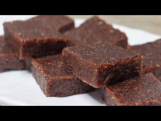 10 Minutes Sweet - Healthy No Milk Less Ingredient Ragi Burfi | Finger Millet Sweets - Nachni Barfi