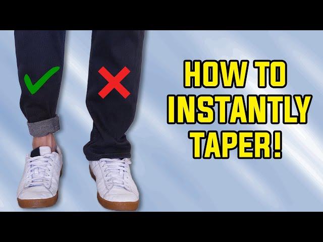 How To Taper Baggy Jeans In 3 Seconds 