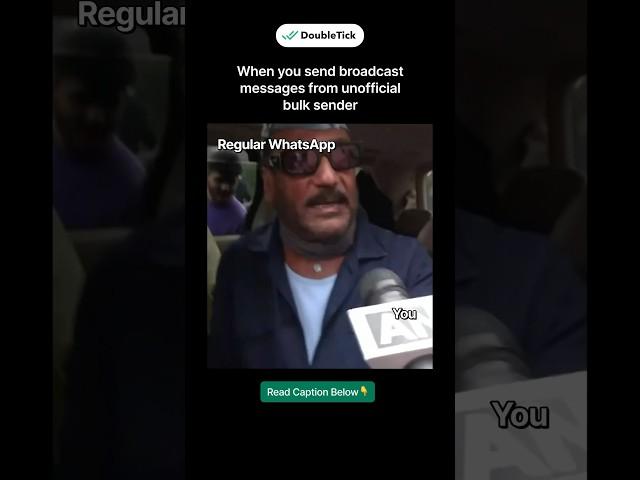 This is Why You Need to STOP  using the Unofficial WhatsApp Sender | Use DoubleTick API  #shorts