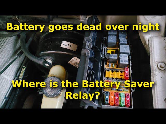 Ford Explorer, Battery goes dead overnight (Parasitic drain), Battery Saver Relay