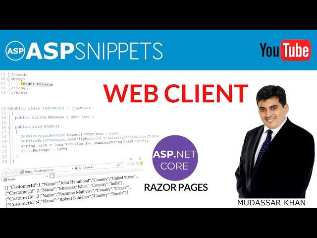 Using WebClient in ASP.Net Core Razor Pages