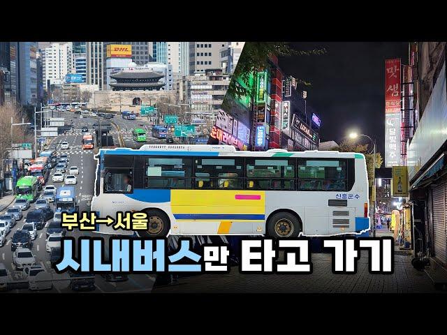 시내버스만 타고, 부산에서 서울까지 가봤습니다.