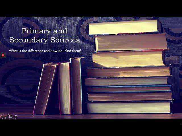 Primary v Secondary Sources