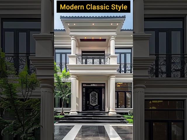 Elegant House Front Elevation Ideas | Modern Classic Style Home Tour #home #design #trending #shorts