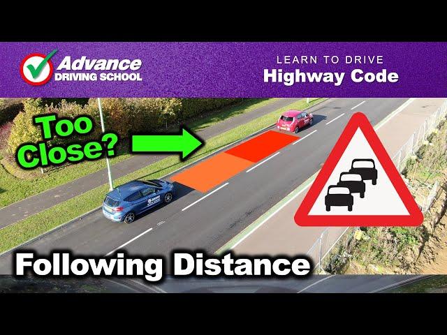 Following Distance / Tailgating  |  Learn to drive: Highway Code