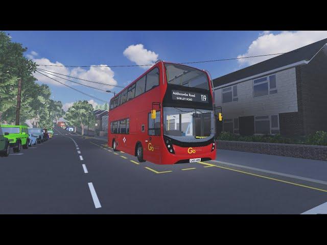 Enviro 400MMC Hybrid on route 119 from South Croydon, South End to Shirley Croydon Roblox