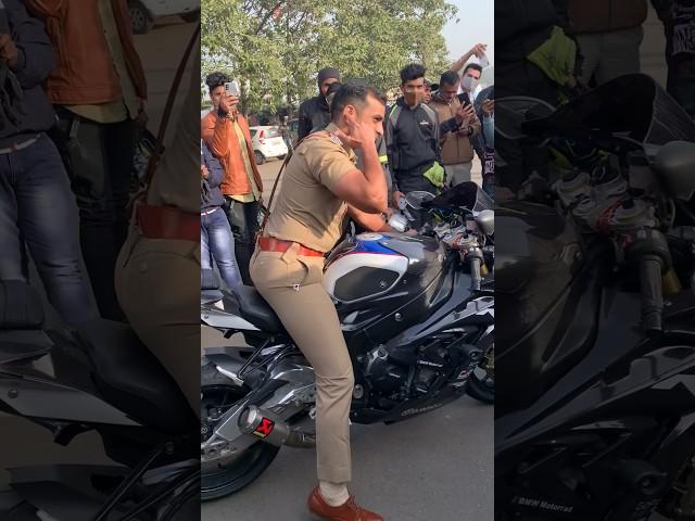 BMW S1000RR real singham #s1000rr #police #viralvideo #trending #fire #motovlog #rider #thefighter