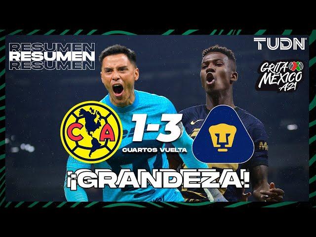 Resumen y goles | América 1-3 Pumas | Grita México AP2021 - Cuartos Vuelta | TUDN