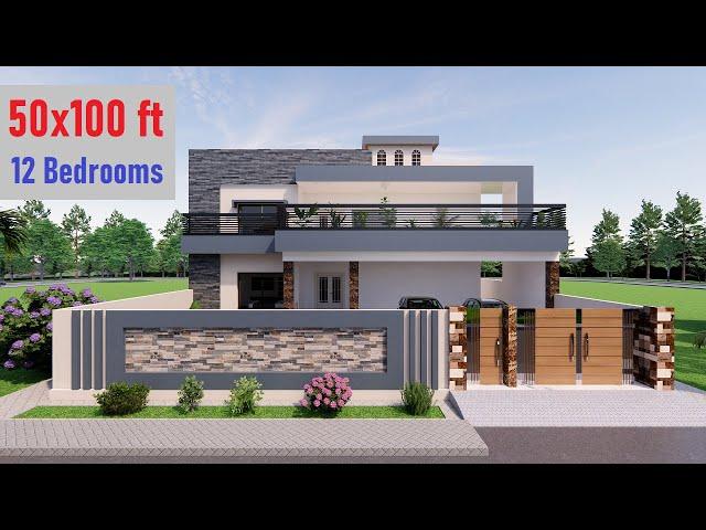 1 Kanal house design in pakistan || 12 Bedroom house design || House design ideas