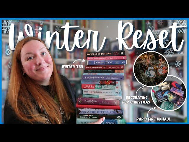 Let's decorate for Christmas, do a little unhaul and share my Winter TBR  Winter Reset