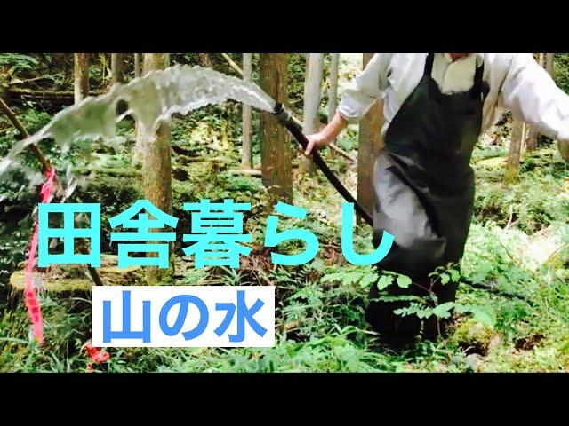 田舎暮らしの日常　山の水、設置してから2週間後のメンテナンスをしました　飛騨の山奥での生活