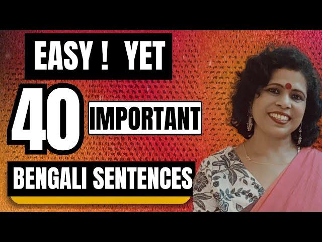 Bengali Learning For Beginners ll 40 Important Bengali Sentences ll Kolis Study Point