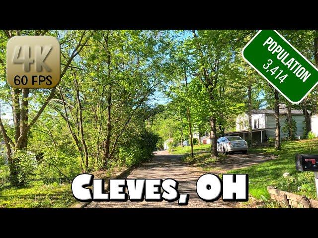 Driving Around Small Town Cleves, OH in 4k Video