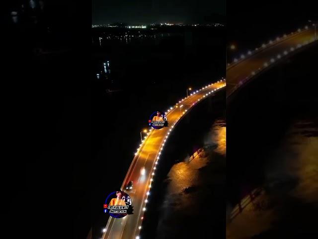 San juanico bridge at night may.21:2025 #dronevideo #lowlights #reelsfypシ #nightshot #ShotsEdsVlog