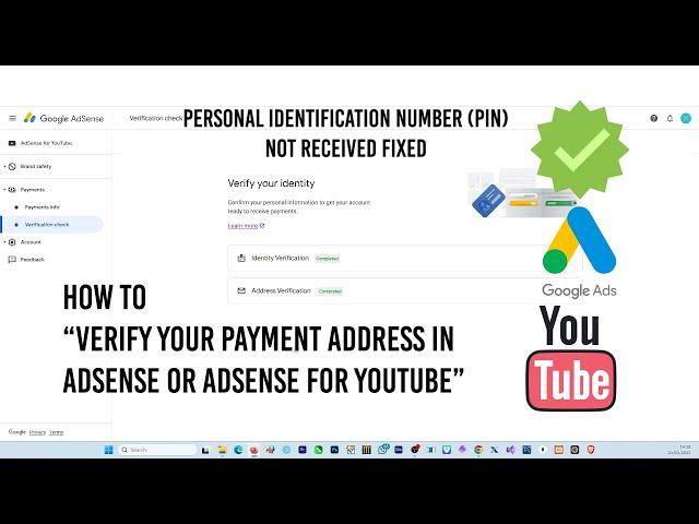 Get Your YouTube AdSense PIN FAST (2025 NEW Update) – Payment Verification Trick!