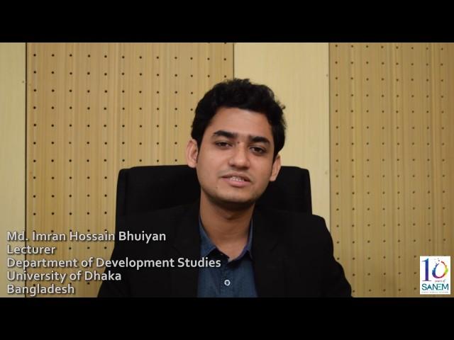 Md. Imran Hossain Bhuiyan, Lecturer, Dept. of Development Studies, University of Dhaka, Bangladesh