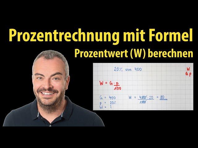 Percentage calculation with formula - calculate percentage value (W) | Lehrerschmidt