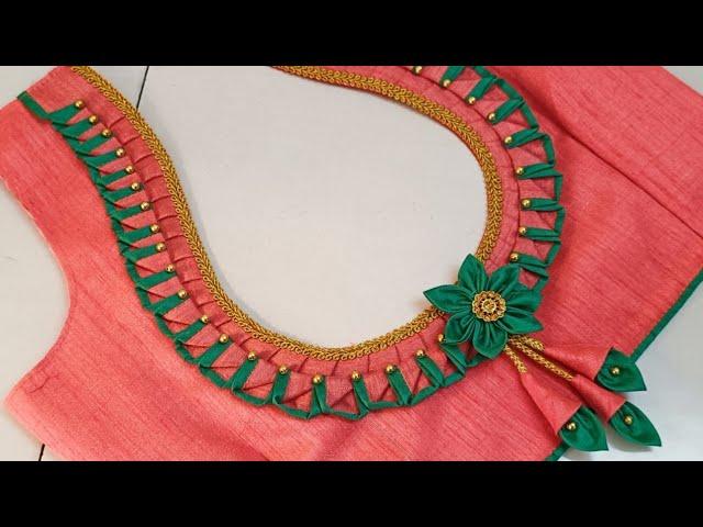 Very popular blouse back neck design || cutting and stitching back neck blouse design || blouse