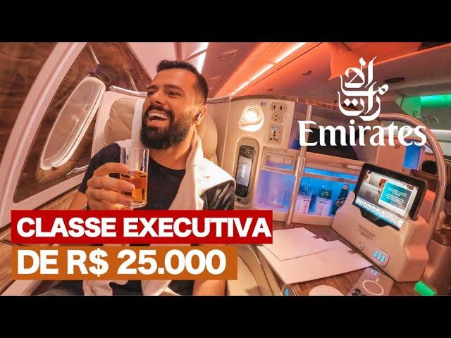 EMIRATES BUSINESS CLASS, no A380, MAIOR AVIÃO DE PASSAGEIROS DO MUNDO - REVIEW COMPLETO