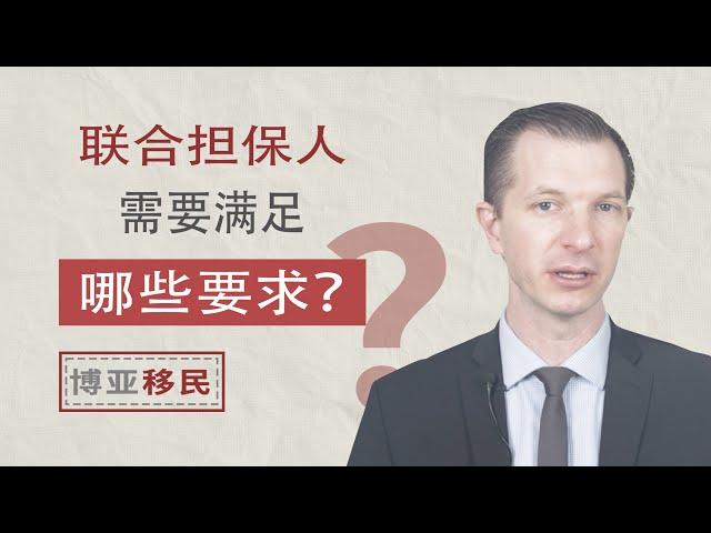 联合担保人需要满足哪些要求？