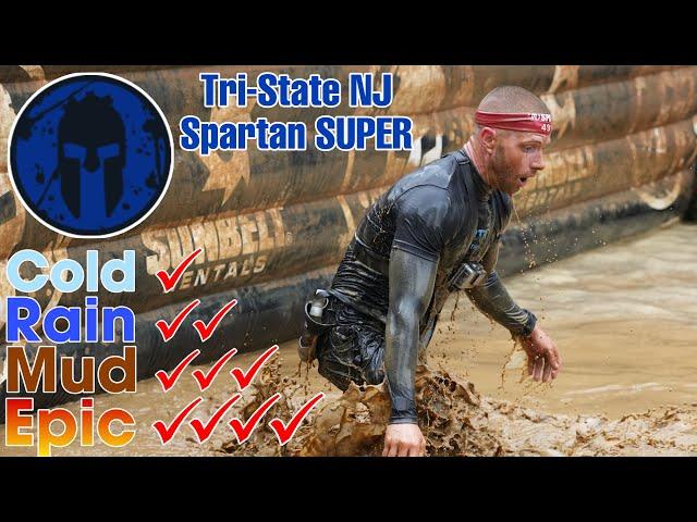 CRAZIEST And MUDDIEST Race I Have Ever Ran! | TriState NJ Spartan SUPER | ALL OBSTACLES | April 2023