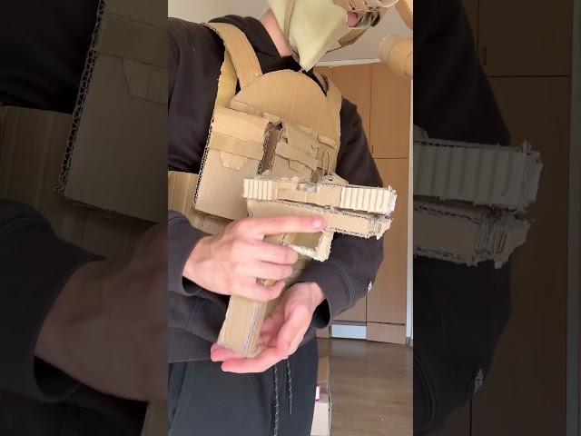 New cardboard loadout with g36 #papergun #fakegun #cardboardgun #cardboardarmy #military