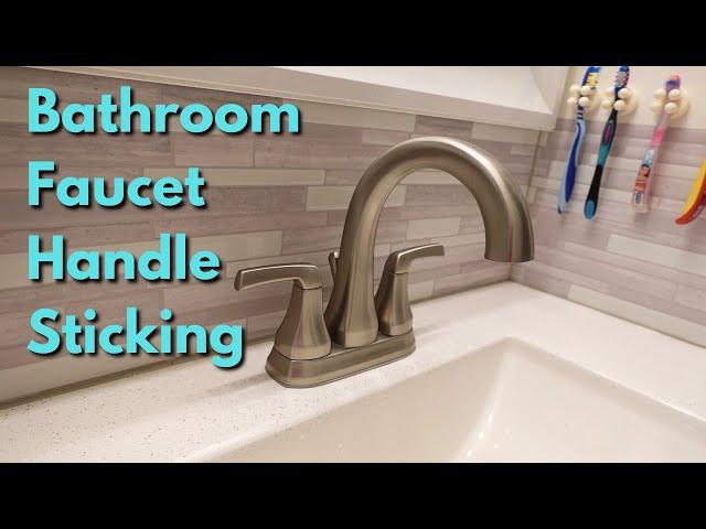 Bathroom Faucet Handle Sticking and Hard to Turn - EASY FIX - Delta