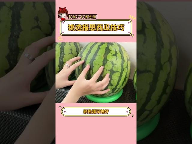學會了，大家都能買到報恩西瓜 #西瓜 #挑西瓜 #生活小技巧 #西瓜真甜
