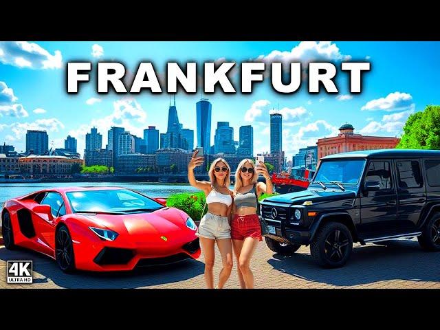 Frankfurt 4k Walking Tour | Famous Landmarks & Luxury Super Cars in Germany | HDR 60fps