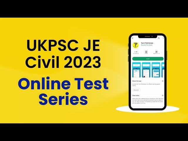 UKPSC JE Civil RE EXAM 2023 TEST SERIES| BEST TEST SERIES FOR UKPS JE