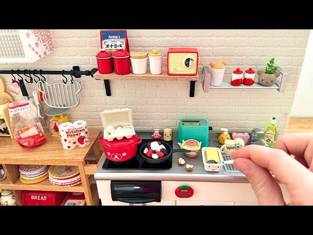 Re-ment mini kitchen set  Miniature cooking  ASMR 