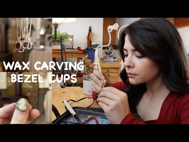 Studio Vlog #8 | How to Create a Bezel Cup in Wax | Lost Wax Casting Jewelry at Home