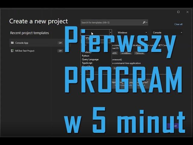 Jak zacząć programować w C# bez żadnej wiedzy w 5 minut #1