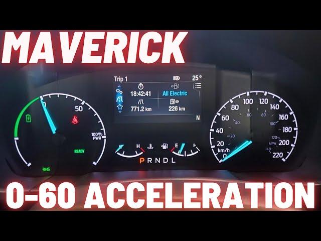 2022 Ford Maverick 2.0 EcoBoost Turbo AWD + Hybrid FWD 0-60 mph Acceleration Test